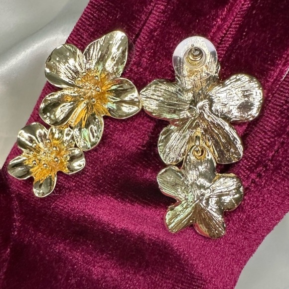 Gold Floral | elegant earrings | jewellery - Picture 3 of 8